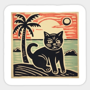 Lino Hawaiian Kitty Sticker